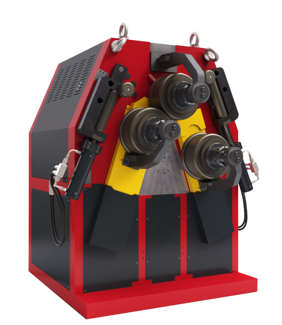 The converging rectilinear guides characteristic of the Alpha series assures and improves the performances declared by the competitors, with a significant reduction of waste processing and, consequently, of the production costs. Versions PQ10: A multi-axis positioner able to manage independently the bending machine movable elements. CNC4/3: Equipped with CNC4/3 control, Computerized Numerical Control with three axis able to automatically managed joints and bending radii predetermination. CNCi: Equipped with CNCi control, the Computerized Numerical Interpolated Control for the predetermination of the bending radii, able to manage untill 1000 steps of a virtually infinite number of storable programms. 