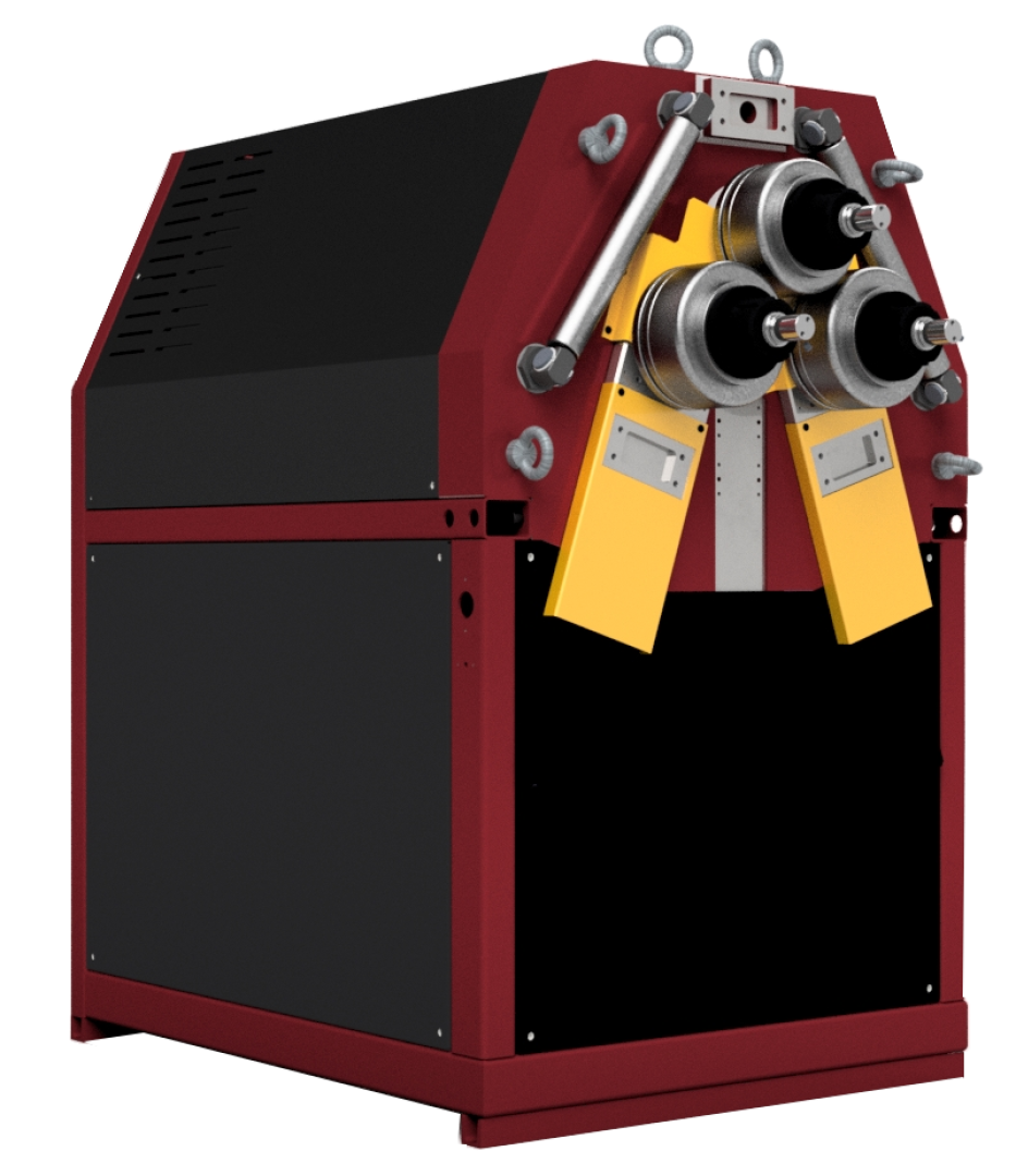 The Alpha 50 belongs to the Alpha series, a bending machine line created with an environment sustainable approach, aimed at reducing the energy impact and the environment safety Machine equipped with polyvalent rolls for the bending of all the standard profiles in commerce, with no need of further investment in expensive, specific tools. Versions H2:Lower rolls hydraulical adjustment with mechanical endstroke. PQi: Equipped with PQI control, the Intelligent Quote Positioner for the predetermination of the bending radii. CNC4/3: Equipped with CNC4/3 control, Computerized Numerical Control with three axis able to automatically managed joints and bending radii predetermination CNCi: Equipped with CNCi control, the Computerized Numerical Interpolated Control for the predetermination of the bending radii, able to manage untill 1000 steps of a virtually infinite number of storable programms 
